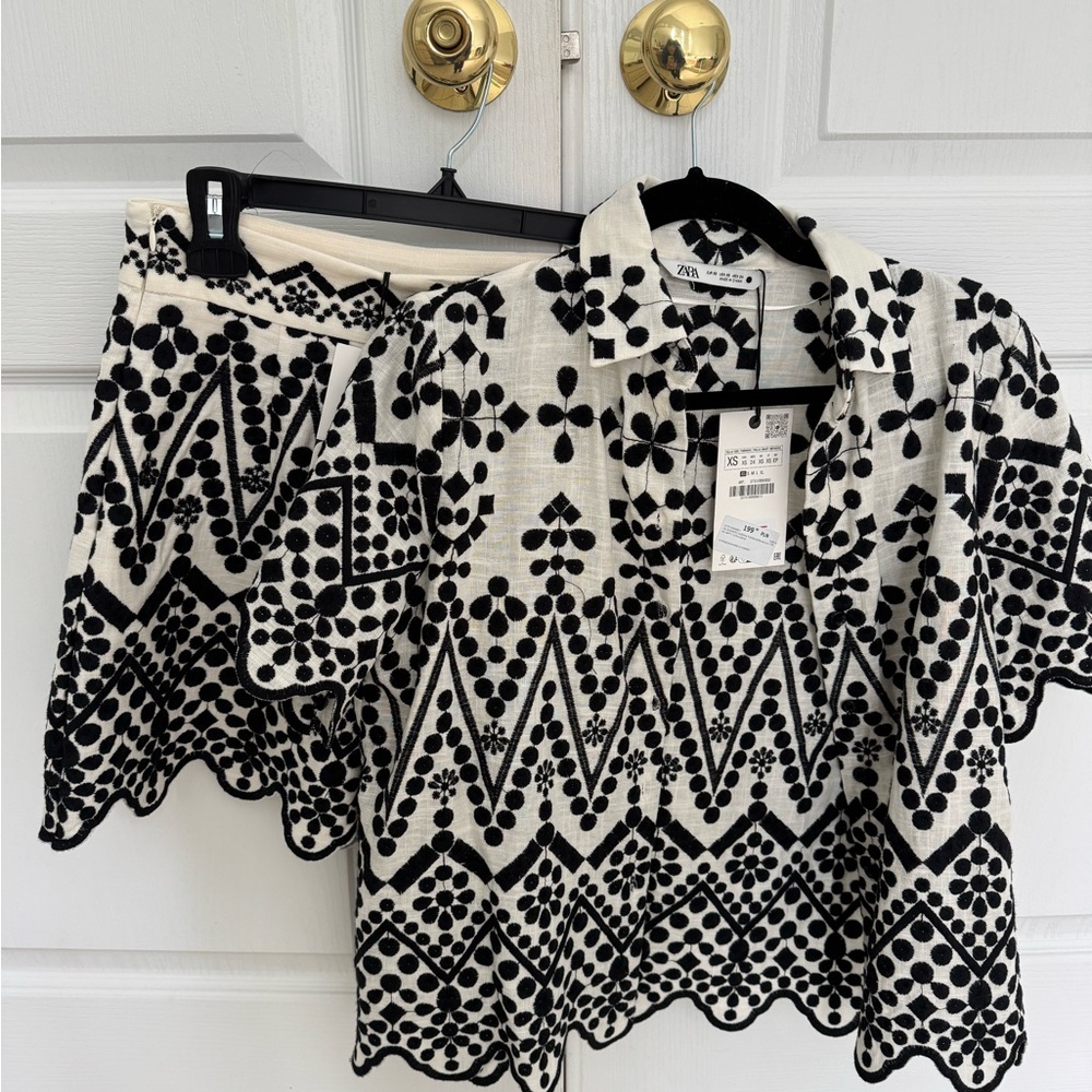 Zara Black and White Patterned Set